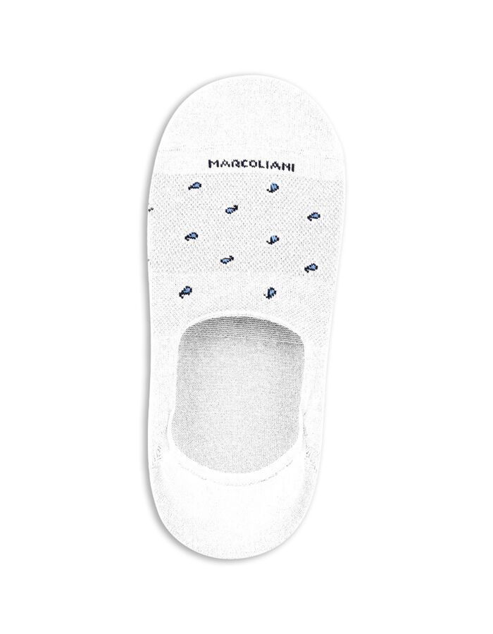 Onzichtbare sok met micro print wit