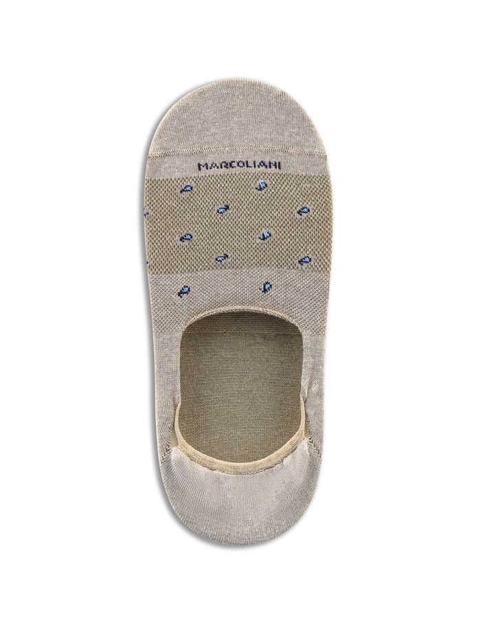 Onzichtbare sok met micro print beige