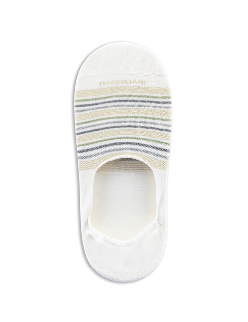 Onzichtbare sok met fijne strepen wit