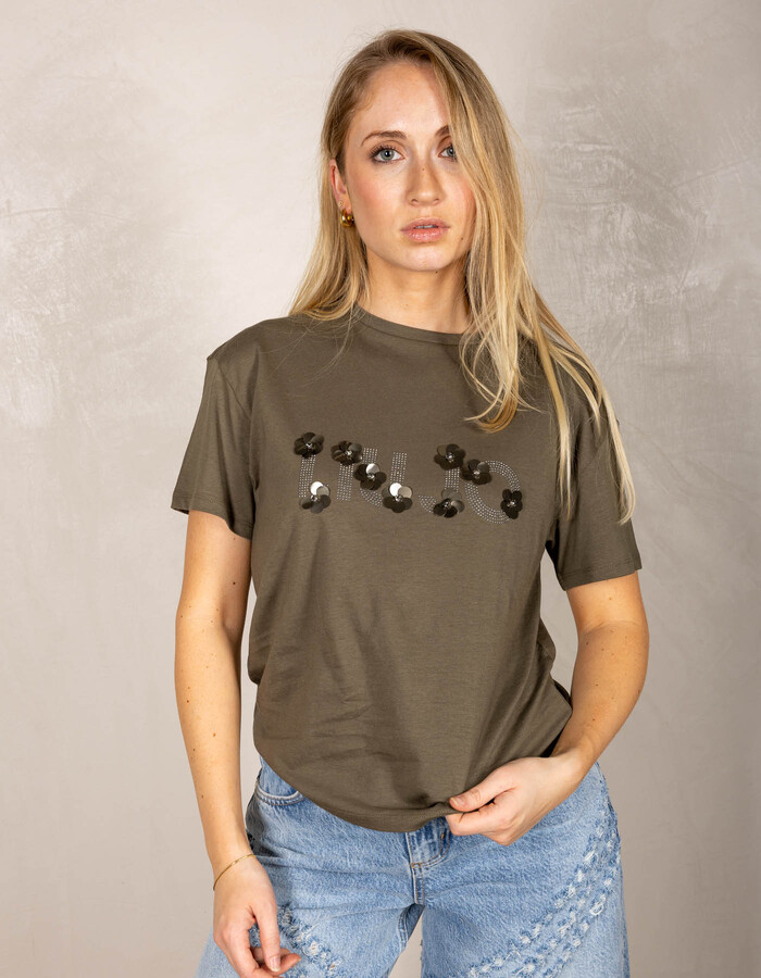 Liu Jo t-shirt kaki