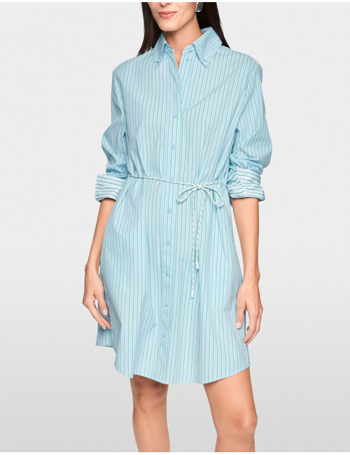 Gestreepte mini jurk van katoen