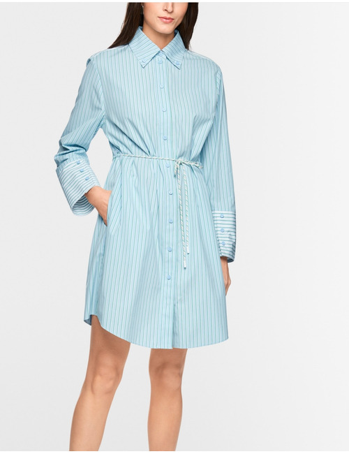 Gestreepte mini jurk van katoen