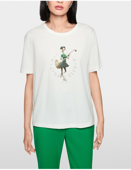 Shirt met struisvogelprint