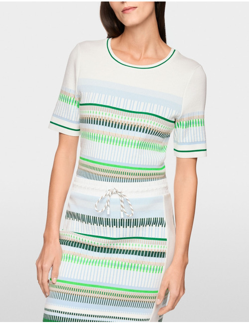 Fijn gebreide trui met jacquardpatroon