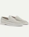 Classic Grey Yacht Loafers suède loafers rubberzool grijs