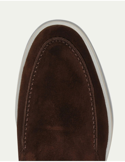Chocoladebruine Yacht Loafers suède loafers