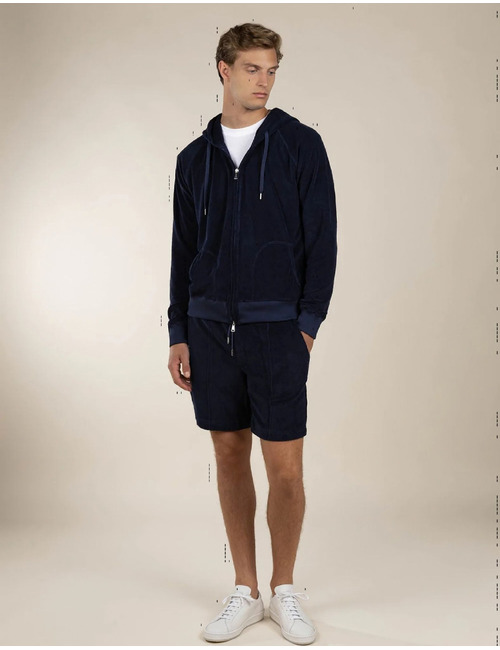 Terry towelling leisure shorts katoen badstof navy