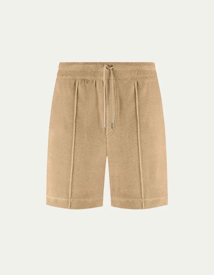 Terry towelling leisure shorts katoen badstof beige