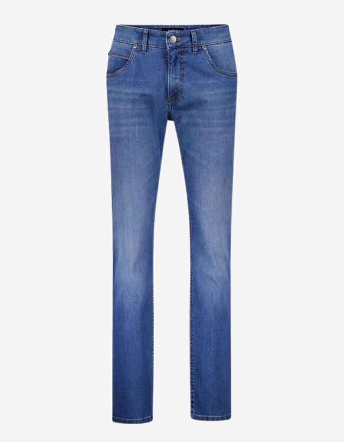 Bradley-2 jeans stretch katoen blauw