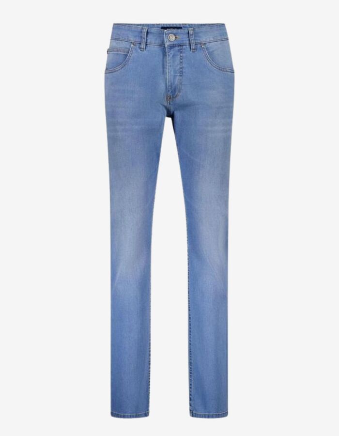 Bradley-2 jeans stretch katoen lichtblauw