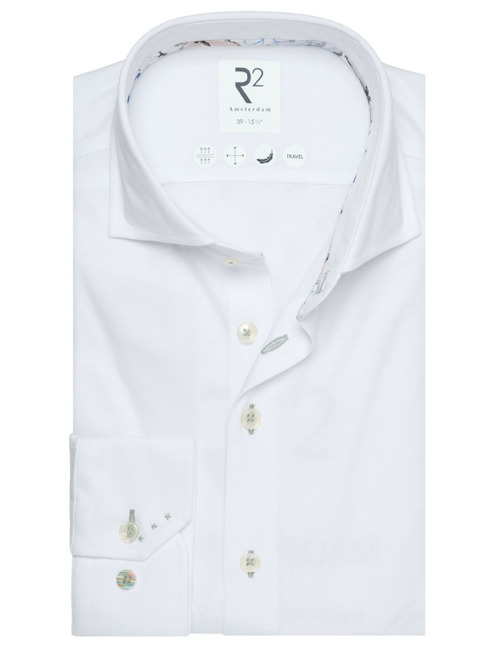 R2 modern fit hemd wit