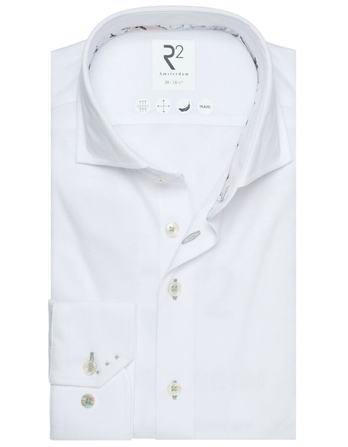 R2 modern fit hemd wit