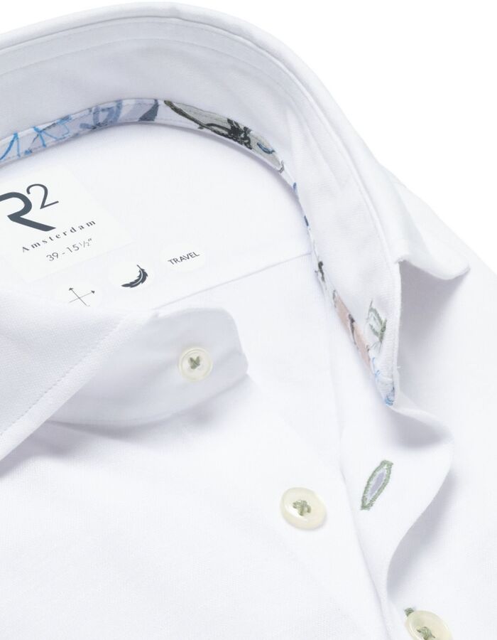 R2 modern fit hemd wit