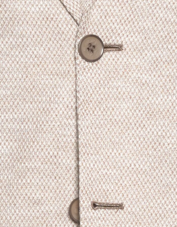 Modern fit blazer structuurstof beige