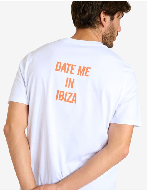 Morgan Date Me In Ibiza T-shirt wit