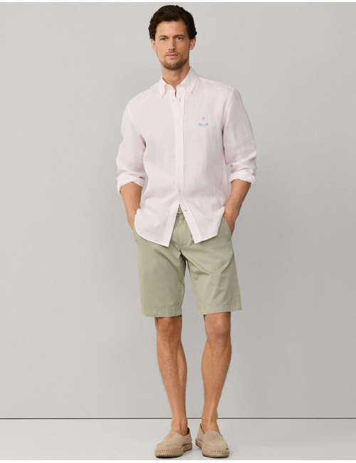 Chino bermuda stretch katoen seagrass groen