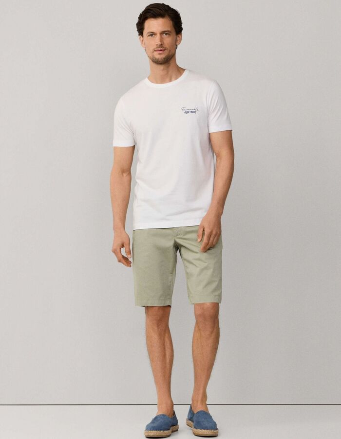 Baie des Anges T-shirt print katoen wit