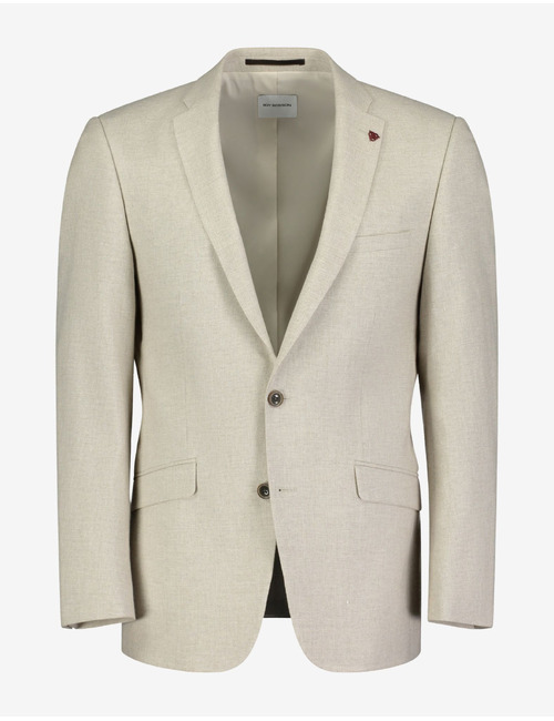 Slim fit blazer linnenmix Beige