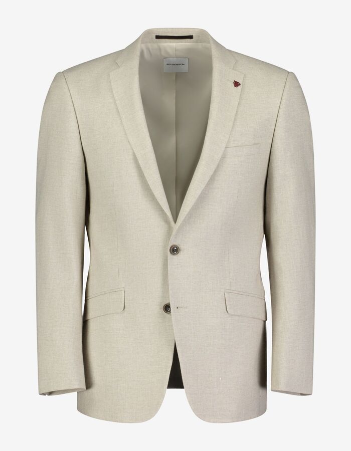 Slim fit blazer linnenmix Beige