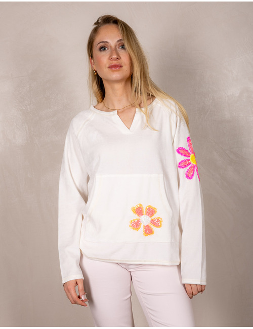 Grace lange mouw sweater wit