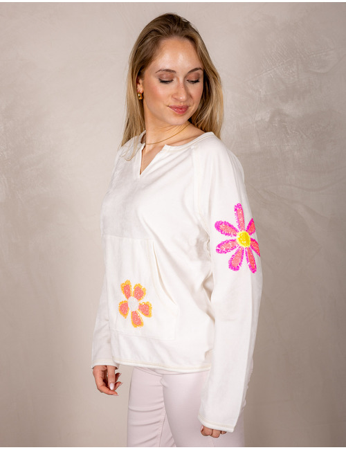 Grace lange mouw sweater wit