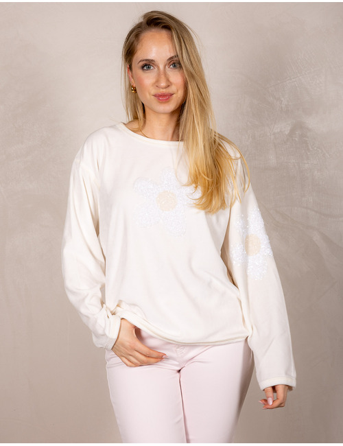 Grace lange mouw sweater wit