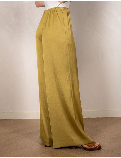 Tweezer - satijnen broek met wijde pijpen