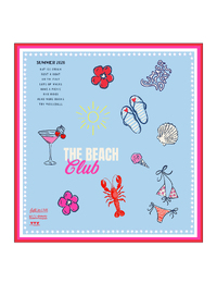 Katoenen sjaal met zomerse beachprint