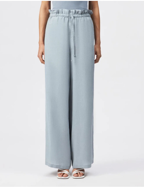 Dwindle - linnen broek met paperbag taille