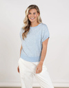 Wies - top lurex in cloudy met subtiele glans