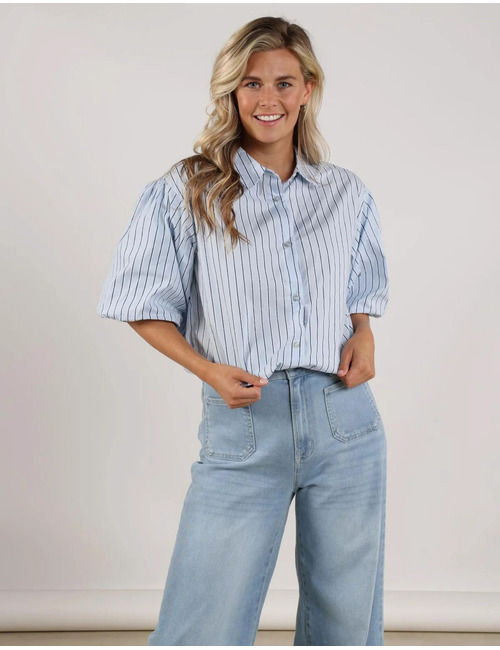 Nukus lange mouw bloes blauw