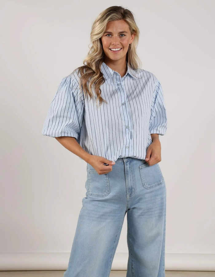 Nukus lange mouw bloes blauw