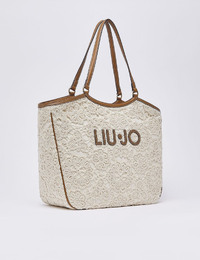 Grote tote bag met kant