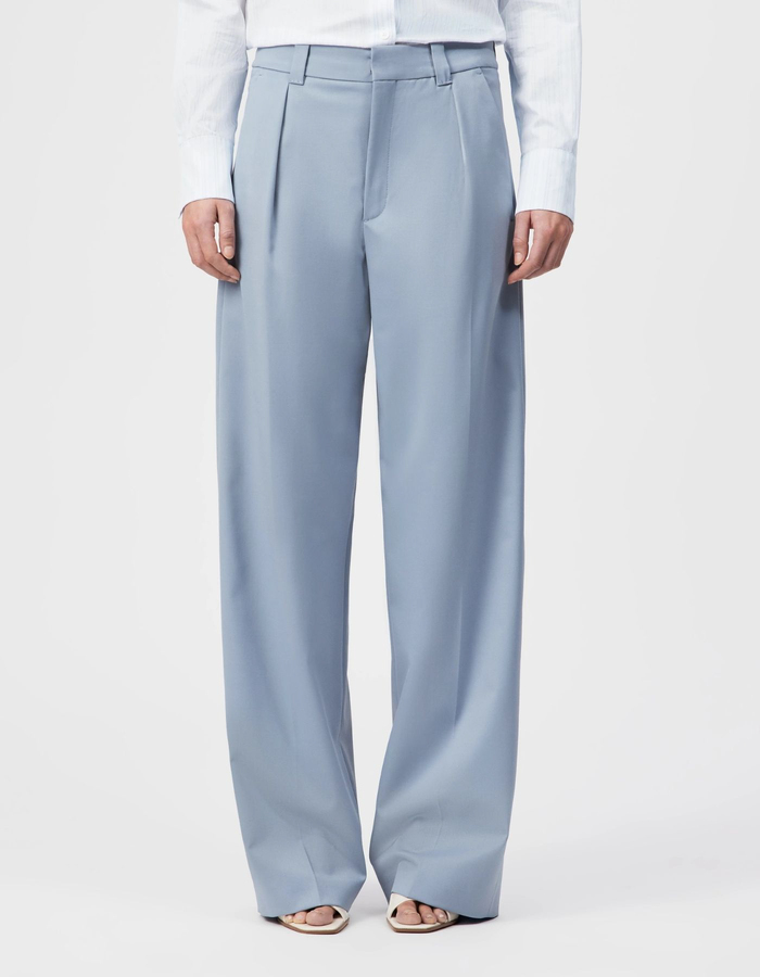 Aduct - tailored broek met rechte pijpen in wolmix