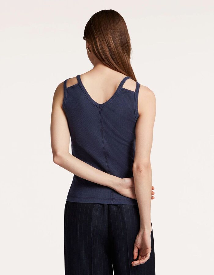 Dax singlet met smalle pasvorm en rib stretch