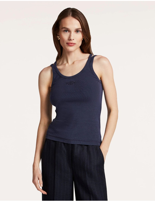 Dax singlet met smalle pasvorm en rib stretch