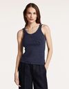 Dax singlet met smalle pasvorm en rib stretch
