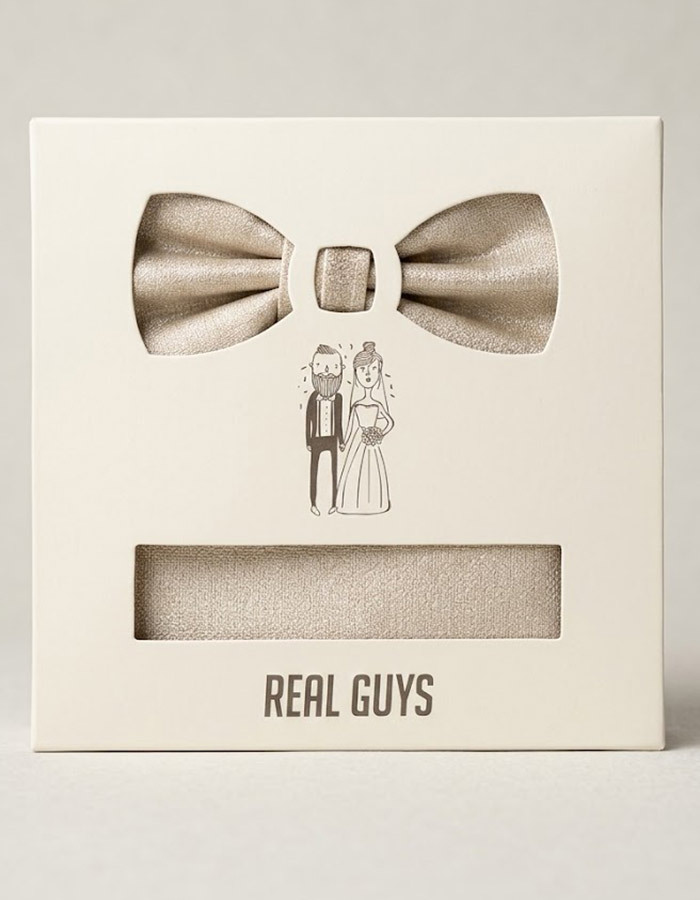 Real Guys vlinderdassen beige