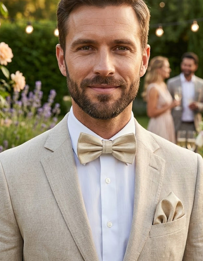 Real Guys vlinderdassen beige