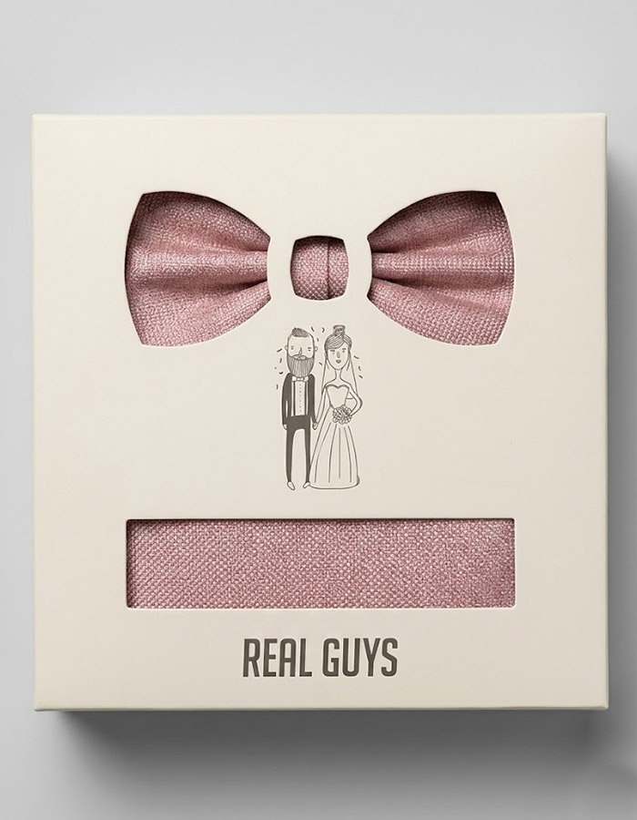 Real Guys vlinderdassen roze