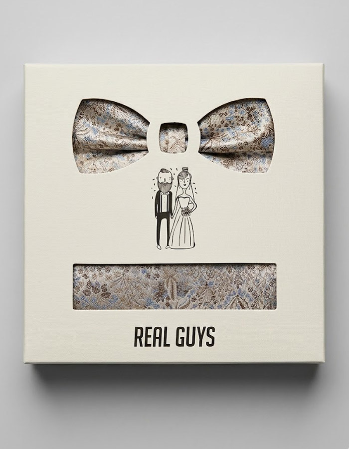 Real Guys vlinderdassen beige