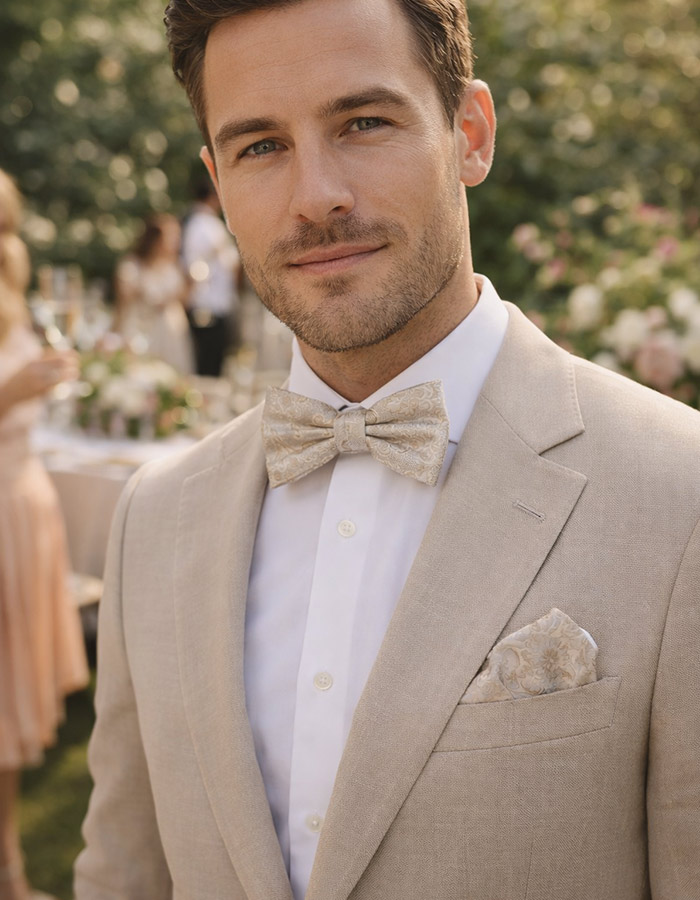 Real Guys vlinderdassen beige