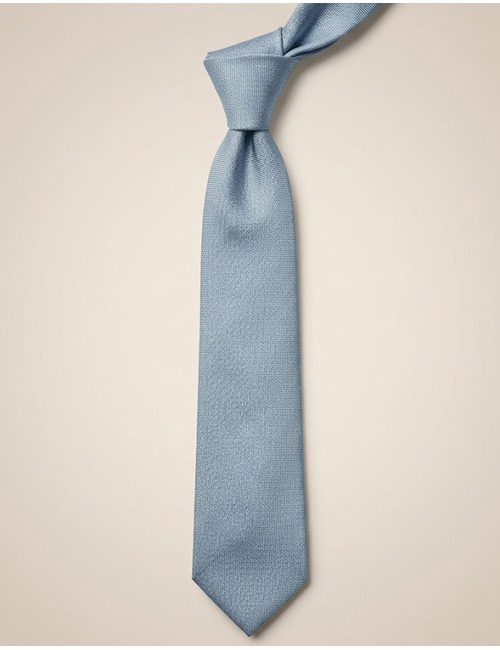 Zijden stropdas met structuur lichtblauw