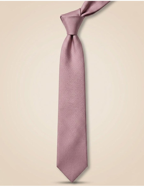 Zijden stropdas met structuur oudroze