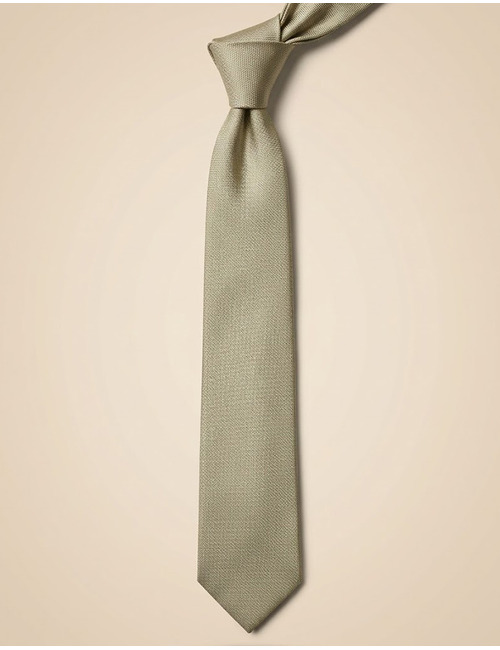 Zijden stropdas met structuur groen