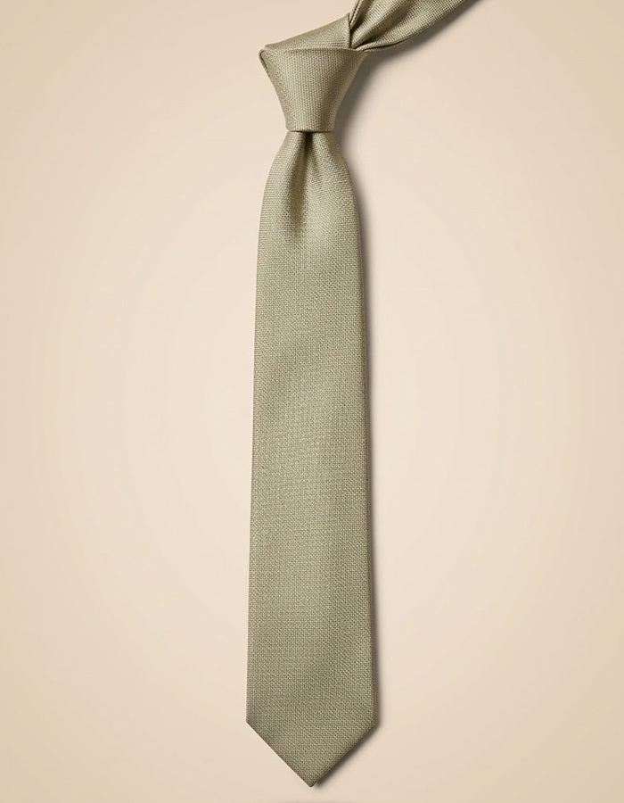 Zijden stropdas met structuur groen