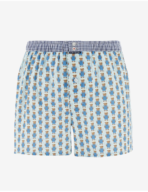 Le Club boxershort berenprint katoen bleu