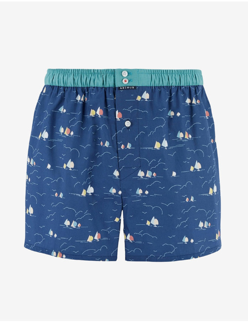 Le Club boxershort zeilboten katoen marine