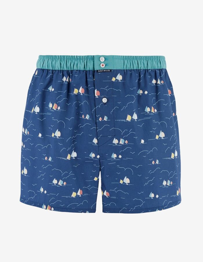 Le Club boxershort zeilboten katoen marine