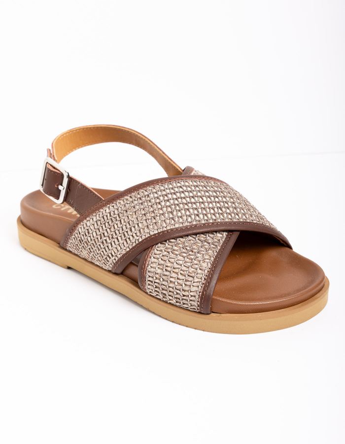 Ctwlk platte sandalen bruin